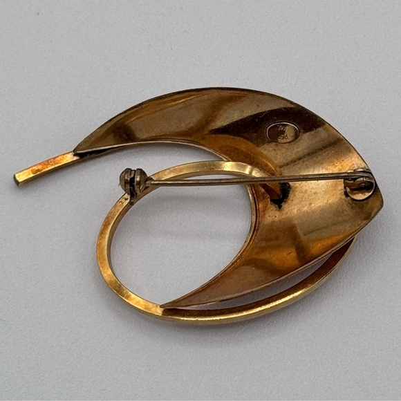 Vintage Mid-Century Modernist Swirl Brooch – K&L RGP - Picture 3 of 4